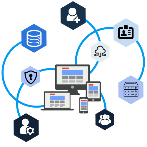 сетка из квадратов белого цвета, на них еще несколько блоков квадрата в произвольной последовательности