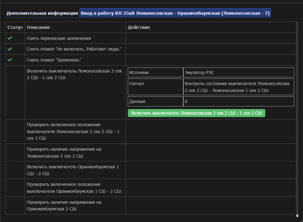 Бланк переключений